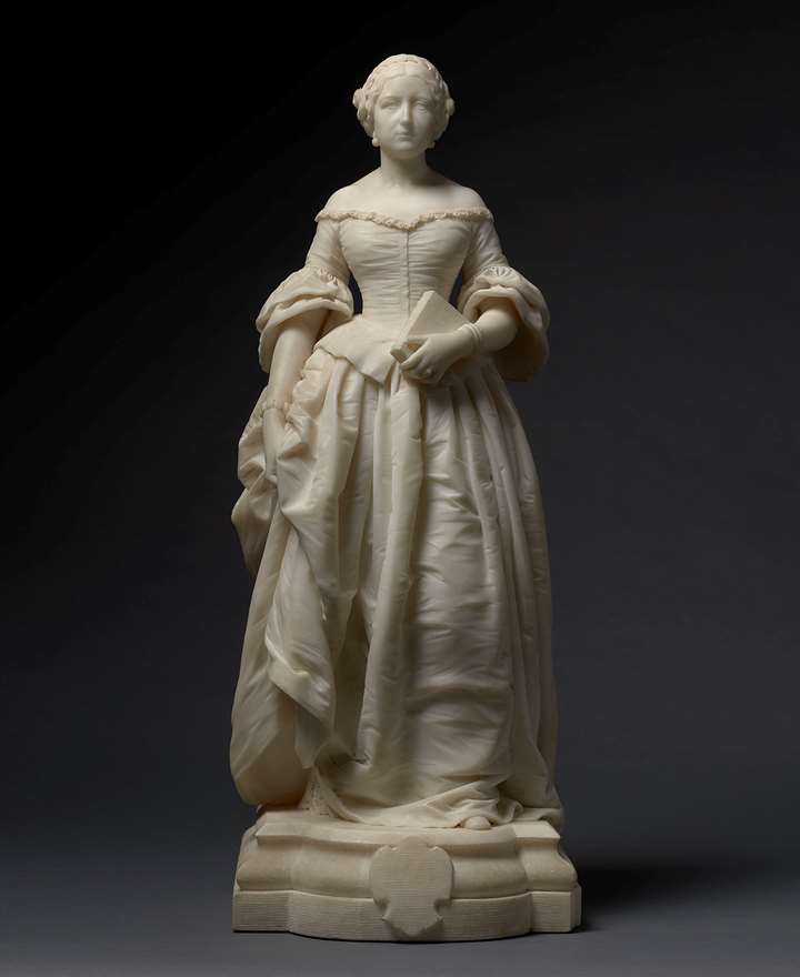 Miniature full-length portrait of Henriette de Chateaubriand, baronne de Carayon La Tour